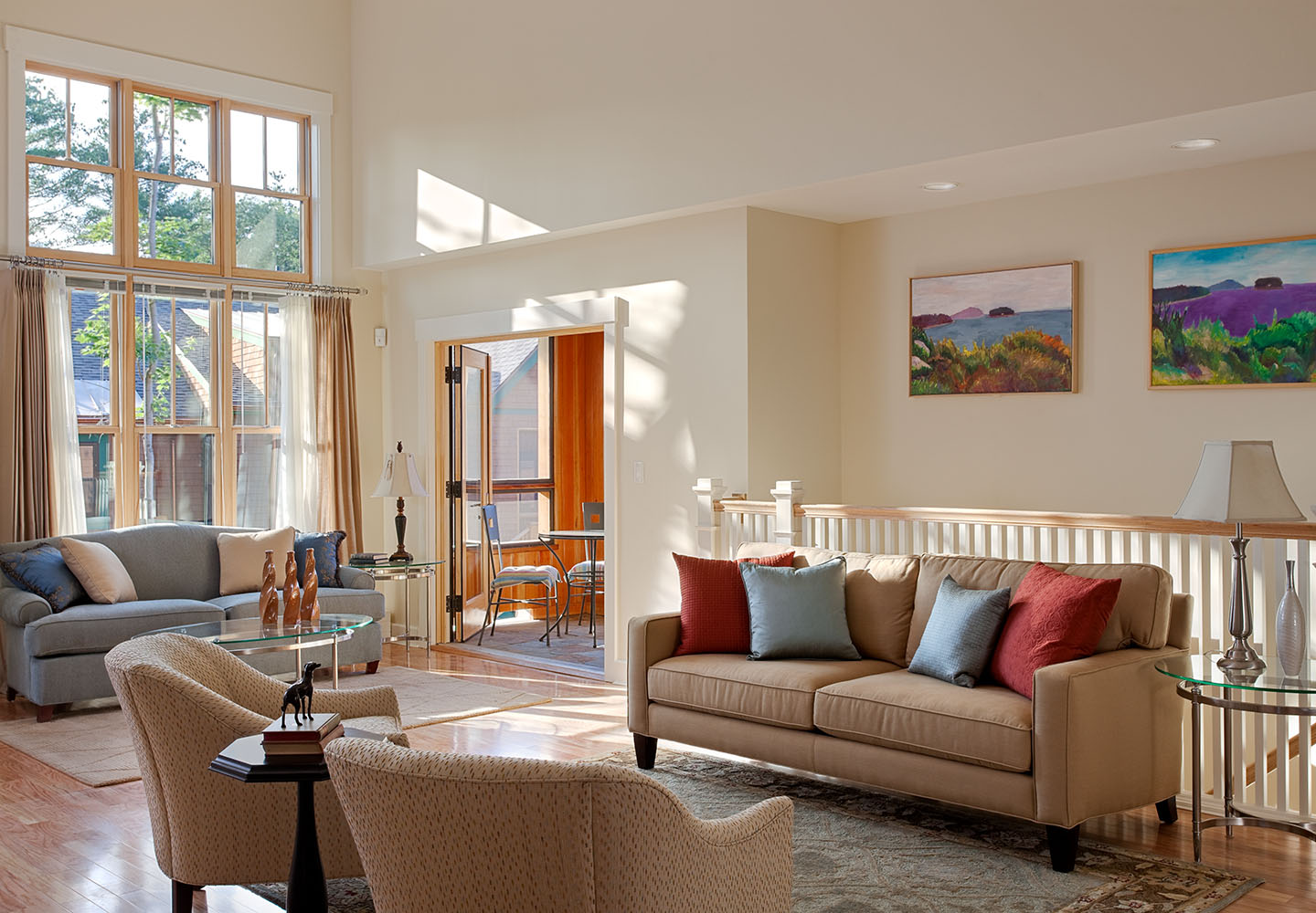 Beautifully furnished NewBridge Cottage living room.