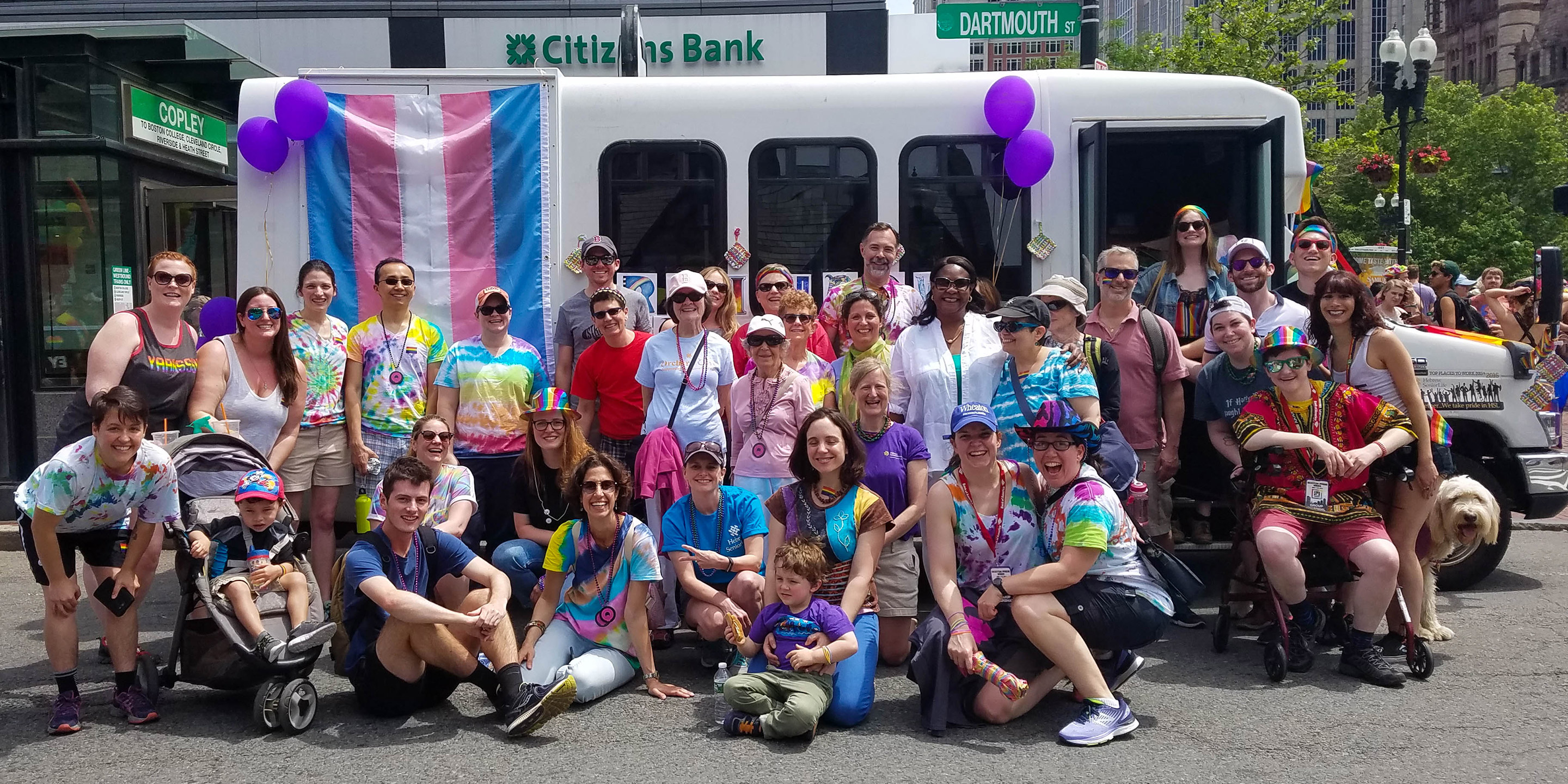 A group from Hebrew SeniorLife who marched in the Boston Pride Parade