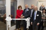 People gather at a ribbon-cutting at the Marcus Institute for Aging Research 
