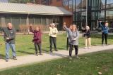 Group of seniors doing Tai Chi