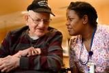 Nurse sitting with Veteran