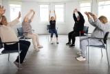 Group of seniors doing yoga