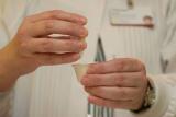 Male doctor setting up antisychotic medication
