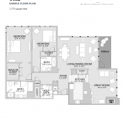 Sample floorplan for NewBridge Independent Living Villa.
