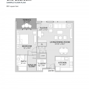 Orchard Cove One-Bedroom Floor Plan
