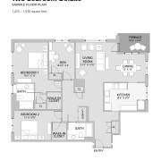 Orchard Cove Two-Bedroom Deluxe Floor Plan