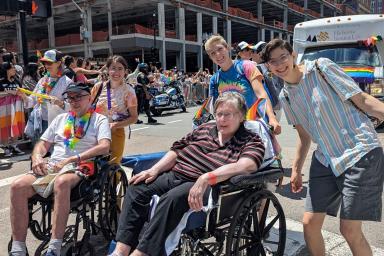Group picture at the 2024 Pride Parade