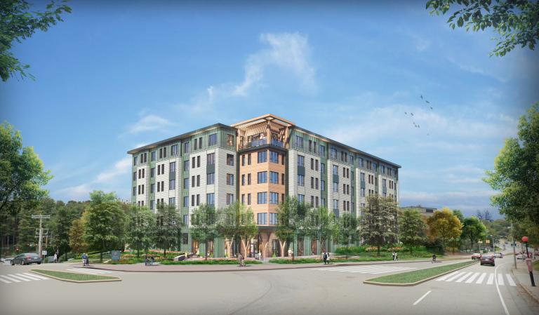 Exterior shot of 1200 Centre Street