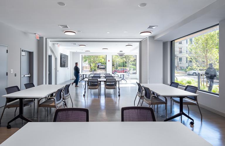 108 Centre St Community Room with tables