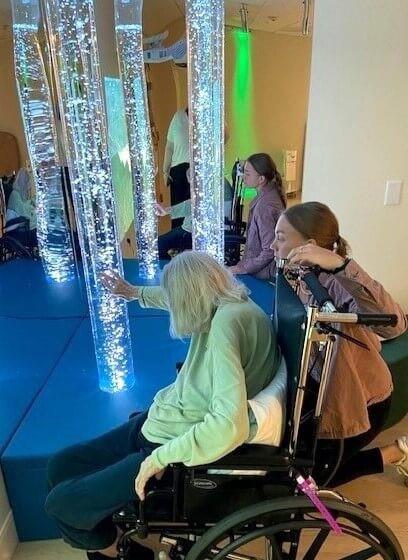 Bubble tubes in sensory rooms