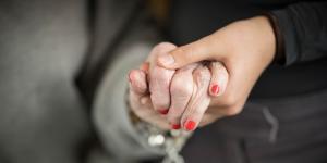 two holding hands