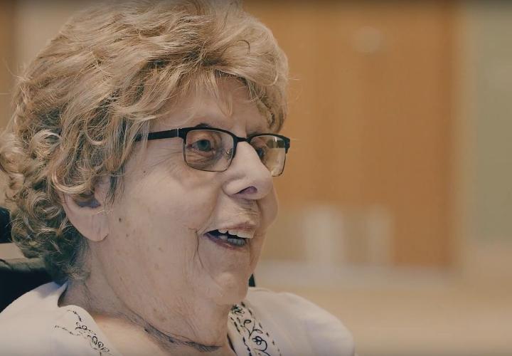 Memory Care Assisted Living resident Minnie enjoys music therapy