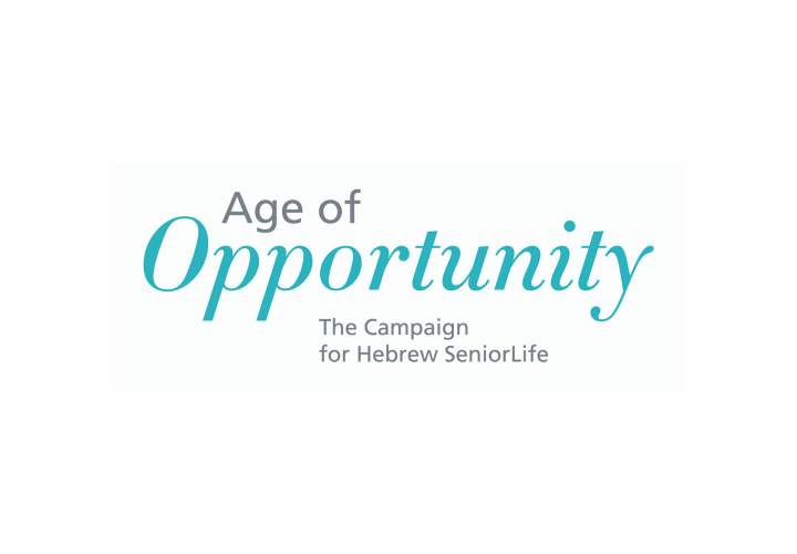 Text graphic that says Age of Opportunity, The Campaign for Hebrew Senior Life.