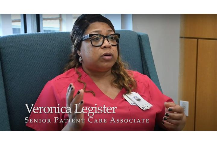 A senior patient care associate talks about working at Hebrew SeniorLife.